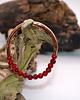 bransoletki - inne Bransoletka miedziana handmade z koralikami: jaspis czerwony 2