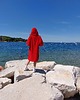 sukienki dla dziewczynki Ponczo kąpielowe z bawełnianej frotte SIMPLY RED 6