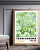 grafiki i ilustracje PLAKAT dekoracyjny zielone kwiaty Yayoi Kusama,  poster 1