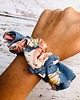 gumki do włosów Pela' SCRUNCHIE Chloe  pudrowe kwiatki 7