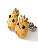 kolczyki z masy plastycznej Kolczyki ziemniaczki z koroną 2