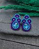 kolczyki soutache Kolczyki sutasz sztyfty morsko fioletowe klasyczne Holly 2