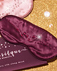 opaski na oczy LE SILQUE Opaska na oczy z jedwabiu z kryształkami - BURGUNDY 4