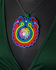 wisiory Kolorowy wisior soutache z mandalą 6