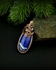 wisiory Wisiorek z niebieskim agatem  wire wrapping 8