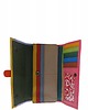 portfele damskie Portfel damski skórzany ze skrawków kolorowy przegródki na karty OLIVKA 2