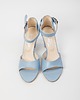 sandały i klapki damskie SANDAŁKI NA SŁUPKU - SKÓRA NATURALNA - MODEL 348 - KOLOR BABY BLUE 1