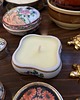 świeczniki i świece Unikatowa świeca sojowa vintage złocona porcelana 1