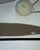 szale damskie Beige alpaca hand knitted scarf. 7