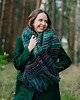 szale damskie Duży szal MAXCOLOR handmade " leśna harmonia" 6