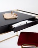 biurka Designerskie nowoczesne biurko K16 BLACK czarne złote  - 140 cm 1