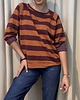 bluza bez kaptura damska Bluza w paski Mattone 4