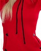 bluza z kapturem damska 262-2 Ciepła bluza z kapturem i kieszonkami - czerwona 4