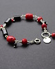 bransoletki z kamieni naturalnych Czarny turmalin i koral 1
