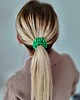 gumki do włosów Gumka jedwabna, scrunchie, gumka do włosów, gumka satynowa zielona trawka MINI 3