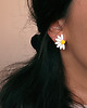 kolczyki z masy plastycznej Kolczyki MINI DAISY WHITE 2