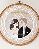 Ślub - inne Personalizowana pamiątka ślubna/rocznicowa, haft w oprawie vintage 1