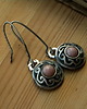 kolczyki wire wrapping z falką 1