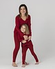 spodnie dla dziewczynki Miękkie, dziecięce getry - czerwony melanż 5