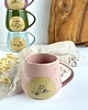 kubki Kubek ceramiczny dla joginki beczułka 320 ml - Joga różowy 2