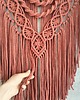 makramy Makrama Ścienna TERRACOTTA Ceglasta Terakota Boho 40x60 cm 3
