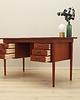 biurka Biurko tekowe, duński design, lata 70, produkcja: Dania 1