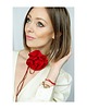 chokery Jedwabny czerwony choker 4