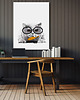 obrazy OBRAZ NA PŁÓTNIE - 60x80cm  KOT ILUSTRACJA 2