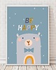 obrazy i plakaty do pokoju dziecięcego Plakat Miś be happy 1