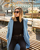 bluza z kapturem damska Płaszczobluza No.2 Niebieski Denim - Rozmiar: 3