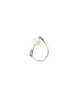 pierścionki srebrne PEARL ring / glossy silver with white pearl 4