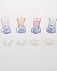 szklanki i kieliszki Zestaw pastelowych kieliszków, włoski design, lata 70, produkcja: Włochy 3