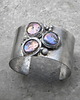 bransoletki wire wrapping Fioletowe perły    - BRANSOLETA MANKIET - CUFF 1