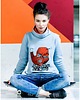 bluza z kapturem damska SLOGAN The Bassman Grey bluza damska organiczna 1