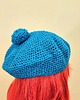 czapki damskie Unikatowy beret w kolorze turkusowym. . 3