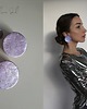 kolczyki - inne SUN i GAJA komplet kolczyki koła 2 pary liliowa metaliczna skora 2