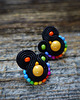 kolczyki soutache Kolorowe Lentinki- kolczyki soutache 1