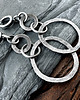 kolczyki wire wrapping Duże oksydowane kolczyki koła 1