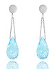 kolczyki z kamieniami Kolczyki Topaz Sky Blue Krople złoto 585 1