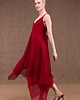 sukienki midi damskie Czerwona  jedwabna sukienka JADE 2
