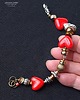 bransoletki - inne Bransoletka z 3 sercami znakomity ponadczasowy walentynkowy  PREZENT handmade 9