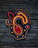 broszki Jesienna broszka soutache 4