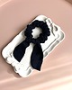 gumki do włosów Scrunchie Granat  z długimi odwiązywanymi uszkami 1