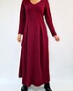 sukienki maxi damskie Bordowa sukienka  maxi z kieszeniami roz 36-56 3
