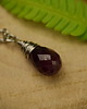 wisiory Delikatny naszyjnik kropla rubin wire wrapping 5