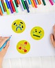 gry edukacyjne dla dzieci Szablony do rysowania dla dzieci // zestaw 8 szt. // EMOTKI 1