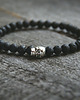 biżuteria męska męska bransoletka :: black lava & skull III 1