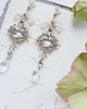 Biżuteria ślubna Kolczyki ślubne Lace Me Long  srebrno i ivory 3