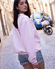 bluza bez kaptura damska Bluza oversize z haftem - kobieta 2
