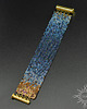 bransoletki ze szkła Blue Ombre, wyplatana bransoleta, beading 2